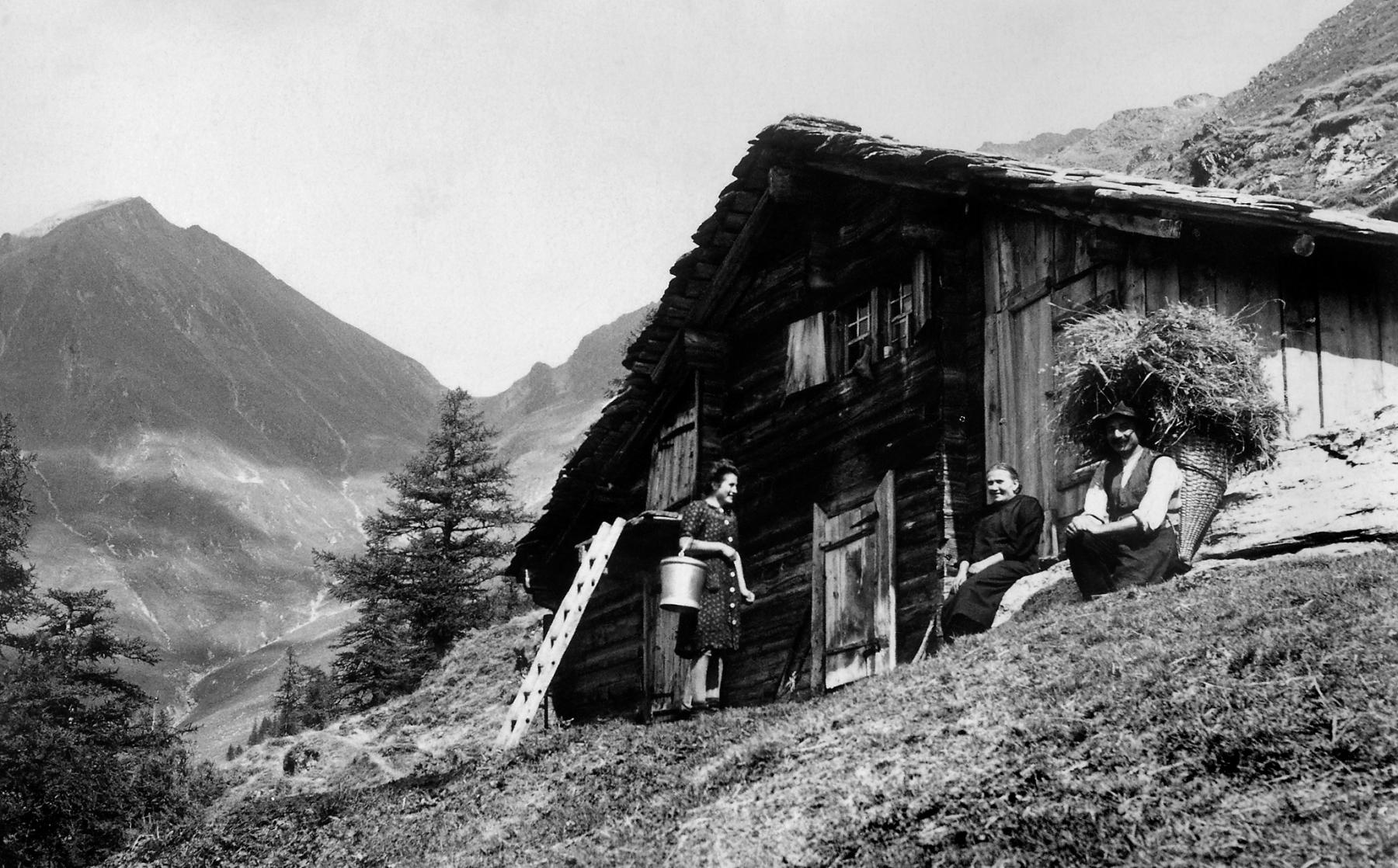 Alphütte auf der Hohenalp, 1930.