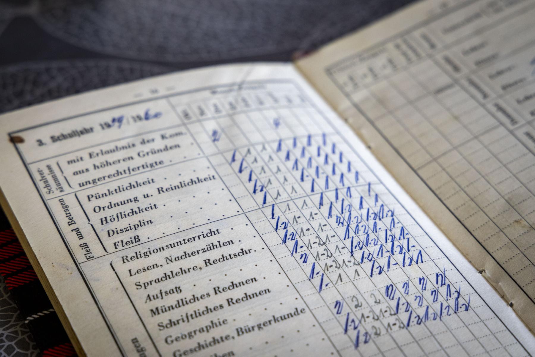 Schulheft aus dem jahr 1959/60.